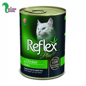 کنسرو 400 گرمی گربه بالغ برند رفلکس پلاس 