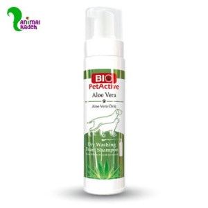 شامپو خشک فومی سگ و گربه بایو پت اکتیو با بوی آلوئه ورا