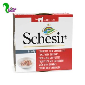 غذای تر گربه برند شسیر تن و میگو