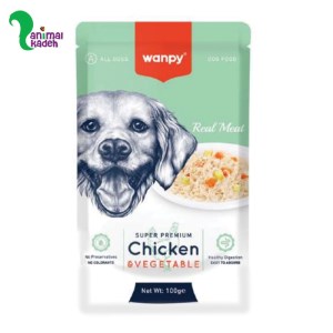 پوچ سگ ونپی با طعم مرغ و سبزیجات 100 گرمی E (سبز)