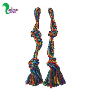 اسباب بازی سگ و گربه طناب رنگی