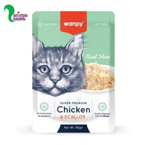 پوچ گربه ونپی با طعم مرغ و گوش ماهی 85 گرم E (سبز)