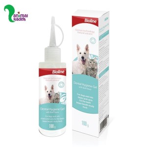 خمیر دندان سگ و گربه مدل ژلی برند بایولاین طعم گوشت 100 گرمی