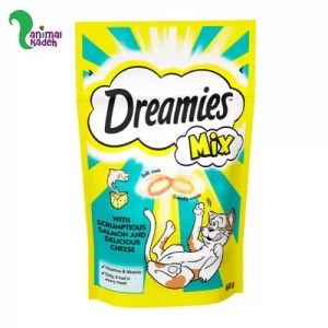 تشویقی بیسکوئیت مغزدار دریمیز سالمون و پنیر برای گربه