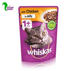 غذای تر ویسکاس گربه بالغ مرغ در ژله