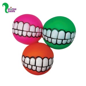 اسباب بازی سگ و گربه توپ سوتک دار با طرح خنده 