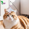 اسباب بازی گربه میله ای زنگوله دار با آویز قلب مدل پردار