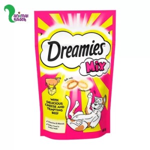 بیسکوئیت مغزدار گربه با طعم گوشت گاو و پنیر برند دریمیز