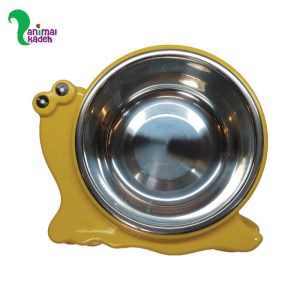 ظرف آب و غذای سگ و گربه استیل مدل حلزون 