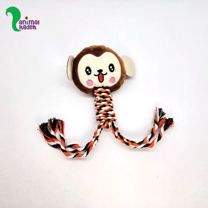 اسباب بازی میمون با کنف ریش ریش برای سگ و گربه