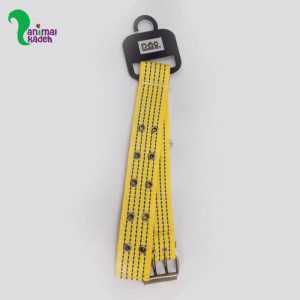 قلاده گردنی سگ و گربه برزنتی 2 لایه سگک دوتایی