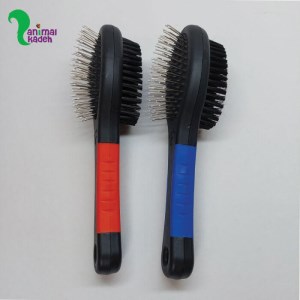 برس سگ و گربه مدل دو طرفه بیضی شکل