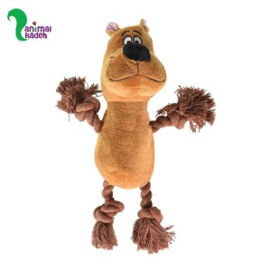 اسباب بازی سگ قهوه ای دست و پا کنفی