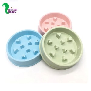 ظرف غذای آرام خور مخصوص سگ و گربه مدل قلبی ساده