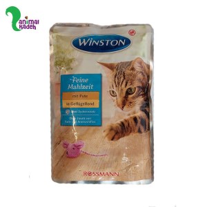 پوچ وینستون مرغ و بوقلمون مخصوص گربه 