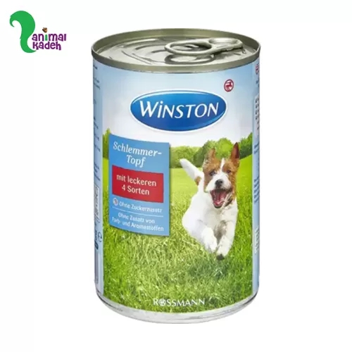 کنسرو وینستون مخصوص سگ بالغ با طعم مخلوط 