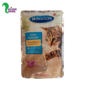 غذای تر وینستون جگر مرغ در سس برای گربه