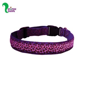 قلاده گردنی چراغدار سگ مدل پلنگی