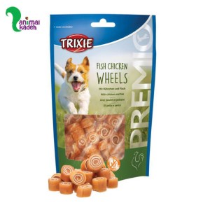تشویقی مرغ و ماهی حبه ای برند تریکسی مخصوص سگ
