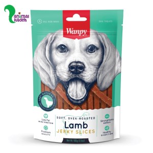 تشویقی سگ ونپی مدل لمب جرکی اسلایس طعم بره (سبز)