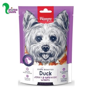 تشویقی سگ ونپی مدل داک جرکی روهاید وارپ دوسر گره طعم اردک (بنفش)