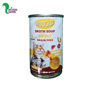 کنسرو گربه بالغ موچی طعم میگو و تن بدون غلات 135 میل