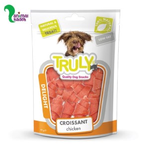 تشویقی نرم سگ برند ترولی مدل کروسان مناسب آموزش و کم چرب طعم مرغ 90 گرمی