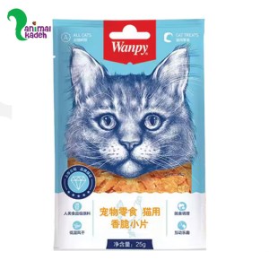 تشویقی گربه ونپی مدل تکه ای مربعی طعم مرغ 25 گرمی