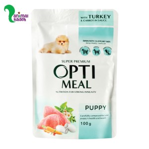 پوچ اوپتی میل توله سگ طعم بوقلمون و هویج در سس 100 گرمی