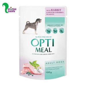 پوچ اوپتی میل سگ طعم خرگوش و بلوبری در سس 100 گرمی