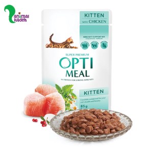 پوچ بچه گربه اوپتی میل طعم مرغ 85 گرمی