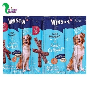 تشویقی سگ مدادی وینستون 14 گرمی (طعم مرغ و گوشت گاو)