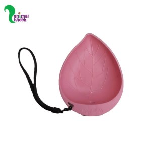 آبخوری سگ و گربه مسافرتی سینک دار طرح برگ