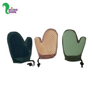 دستکش ماساژ و مو جمع کن و لیف حمام دو طرفه مخصوص سگ و گربه