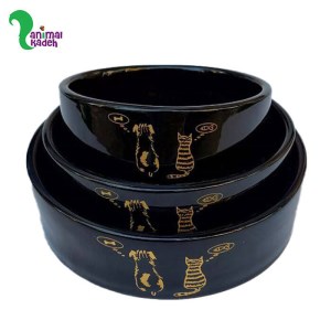 ظرف سرامیکی سگ و گربه my best friend مشکی