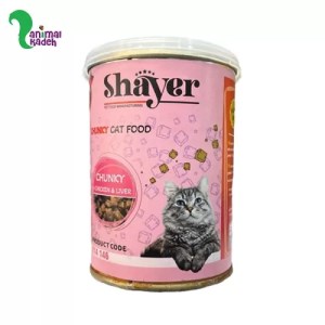 غذای تر کنسروی چانکی طعم مرغ و جگر برند شایر