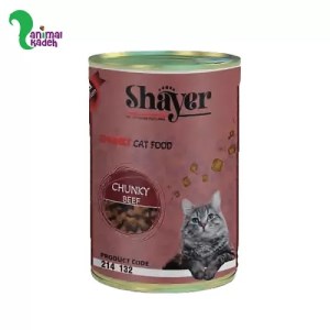 غذای تر کنسروی چانکی طعم گوشت برند شایر