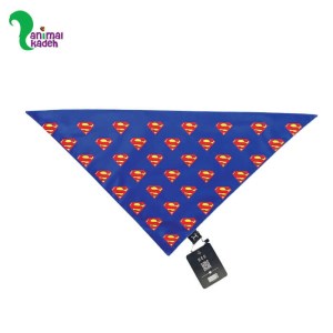 ست قلاده و دستمال گردن مخصوص نژاد بزرگ طرح سوپرمن