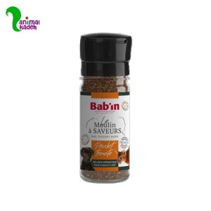 طعم دهنده ویتامینه و مکمل غذایی برای سگها و گربه های بد غذا و کم اشتها با طعم مرغ برند بابین 45 گرم