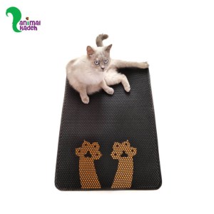 مت زیر ظرف خاک گربه طرح پنجه مشکی ابعاد 50*70 مت زیر ظرف خاک گربه طرح پنجه مشکی ابعاد 50*70