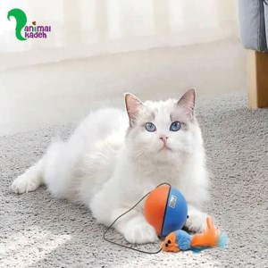 اسباب بازی توپ متحرک غلتان موش دار باتری خور