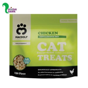 تشویقی گربه مرغ حبه ای مدل فریز دراید برند مکدلف 35 گرمی