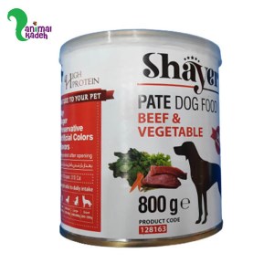 کنسرو سگ بالغ شایر طعم گوشت و سبزیجات