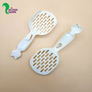 بیلچه سفید گیره‌دار مخصوص جمع‌آوری مدفوع گربه‌ها