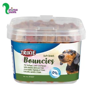 تشویقی سگ تریکسی سطلی مخصوص سگ طعم مرغ و بره 140 گرم