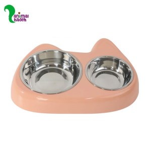 ظرف غذای سگ و گربه مدل پایه دار گوش گربه