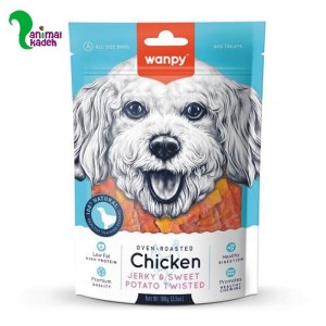 تشویقی سگ ونپی مدل چیکن جرکی سوییت پوتیتو طعم مرغ (آبی)