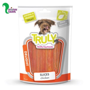 تشویقی نرم سگ برند ترولی مدل اسلایس مرغ 90 گرمی