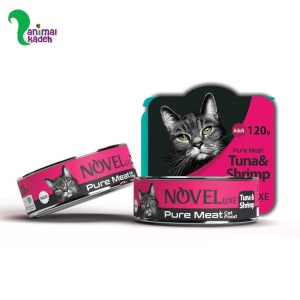 کنسرو گربه بالغ نچرال برند ناول طعم تن و میگو 120 گرمی