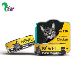 کنسرو گربه بالغ نچرال برند ناول طعم مرغ 120 گرمی